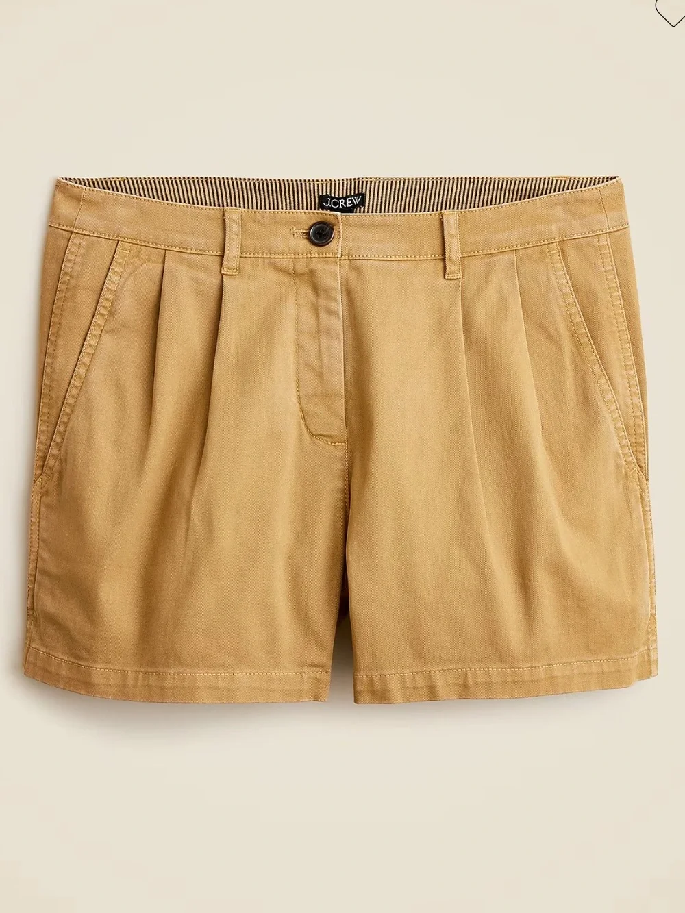 J. Crew Pleated Heritage Classic Chino Short, Size 12, NWT